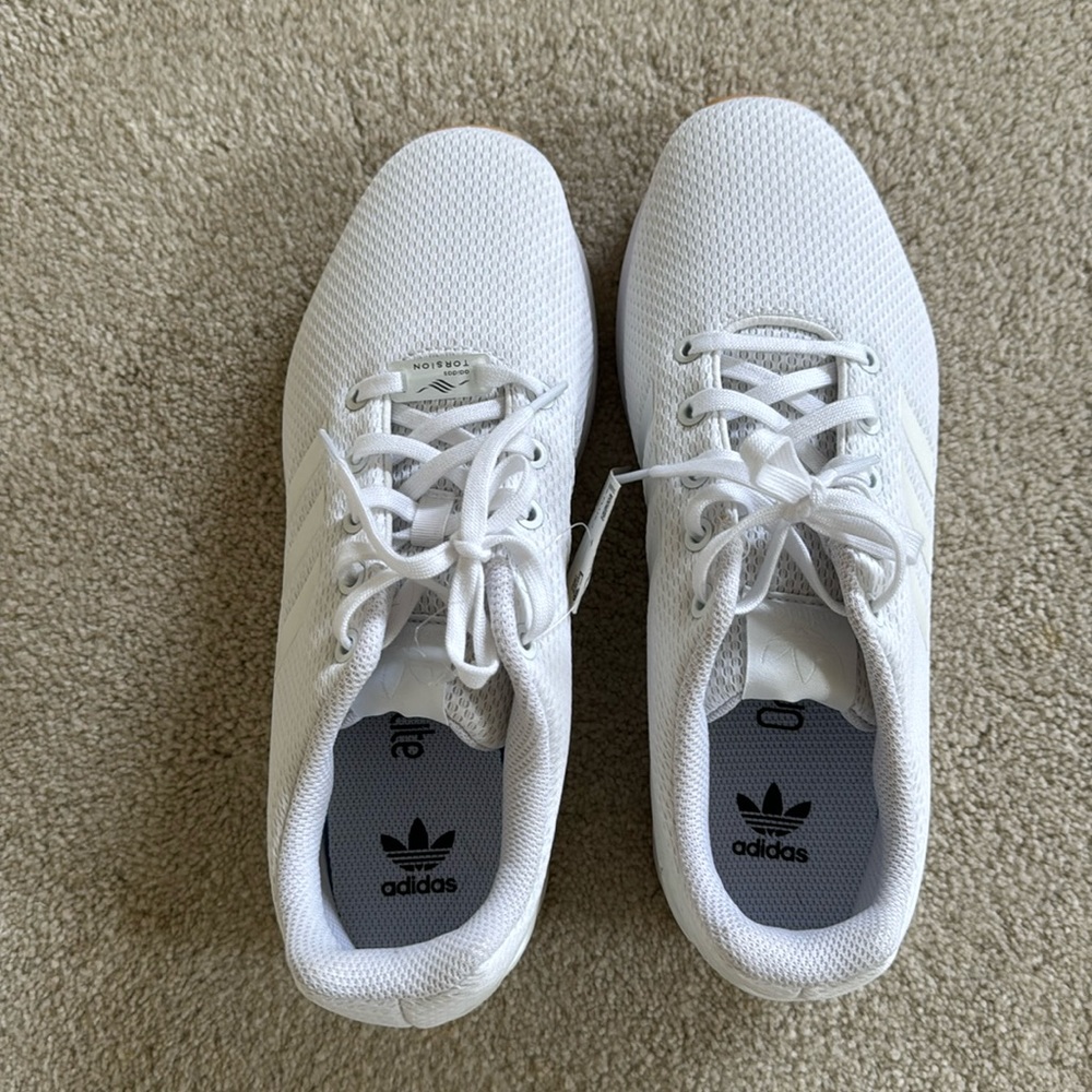 White Adidas Originals ZX Flux women’s sneaker size US 7